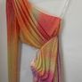 SELF PORTRAIT Printed Mesh Rhinestone Cutout Midi Dress Size 6 Image 3