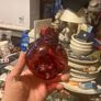 Ruby glass globe lamp free postage Image 5