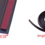 2M T-Shape Dustproof Car Front Left Right Door Sealing Strip Hood Trunk Edge Moulding Trim Weatherstrip Black Rubber Universal Image 2