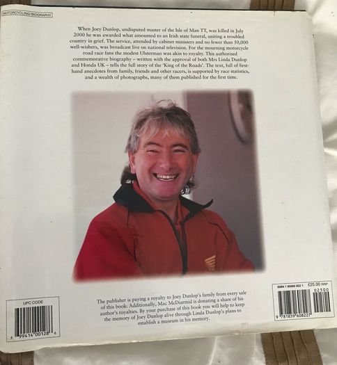 Joey Dunlop official biography printed in 2001 by Haynes