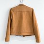 Pre Owned Dorothy Perkins Tan Faux Suede Biker Jacket Image 5