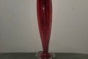 Hand Blown Antique Cranberry Glass Vase