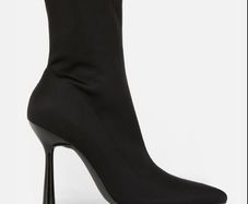 BRAND NEW Pointed Toe Stiletto Sock Boots: Size 5