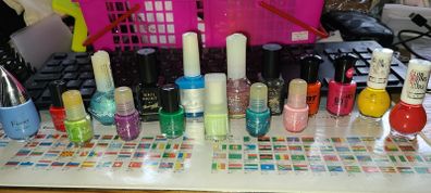Nail polishes (50c each)