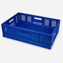Collapsible stackable storage crate