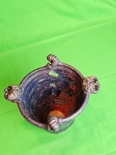 Michael Kennedy Sligo Studio Pottery Vase , Irish Ceramic Art, Ram Horn Handles