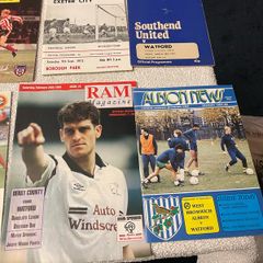 English League soccer programmes any 5 for 10 euro