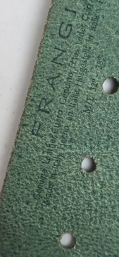 FRANGI Green Leather Studded Belt