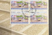 2005 Ireland Dublin Belfast Railways Stamp Booklet with Dublin First Day of Issue Pictorial Cancel. Hibernian HB127.