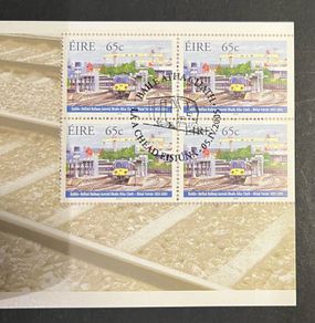 2005 Ireland Dublin Belfast Railways Stamp Booklet with Dublin First Day of Issue Pictorial Cancel. Hibernian HB127.