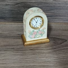 Miniature desk mantle clock quartz untested parts or repair