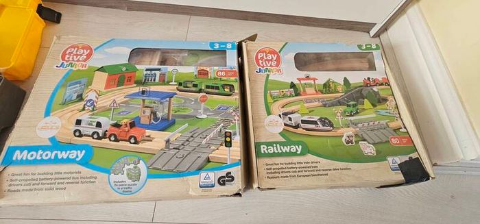 wooden blocks railway motorway road