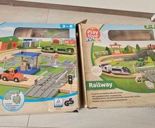 wooden blocks railway motorway road