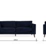 Navy 3-Seater Sofa  Like New! Image 3