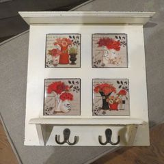 Rose tiles hook and shelf