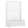 Garden Planter with Trellis 100x43x142 cm PP White Image 2