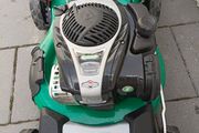 Self drive lawnmower with Briggs and Stratton engine 500 E series 140 cc in excellent working condition which starts the first pull.