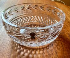 Pristine Vintage Waterford Crystal 8" Bowl, Glandore Pattern.
