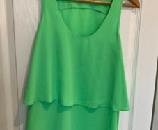 River Island Bright Green Layered Cut-Out Top
