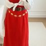 H&M bright red/orange smocked maxi Image 3