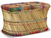 Coffee Table Bamboo with Chindi Details Multicolour