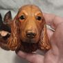 10 X 1950's Bosson's Chalkware Dog Heads Image 7