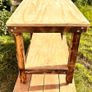 Heavy Duty Rustic Workbench / Table Desk On Wheels Image 3
