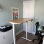 White and Oak Style Standing Desk Image 6