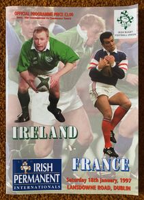 Very Rare 1997 Ireland v France - Five Nations Championship Programme
