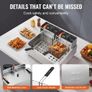 Commercial Deep Fryer, Electric Turkey Fryer with 3 Removable Baskets, Large Capacity 18Qt / 17L Stainless Steel Countertop Single Image 4