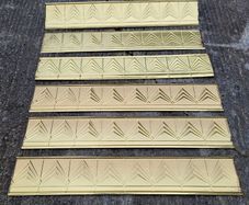 Vintage set of six 3ft embossed wall panels