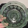 Collection of Art Deco Green Glass Scalloped Edge Bowls Image 8