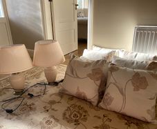 2 x lamps and 7 cushions