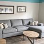 Grey Fabric Sofa Image 2