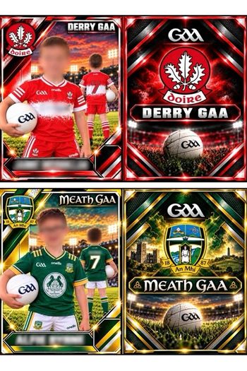 Personalised football cards