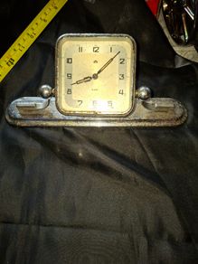 Rare 1920s 30s Germany Haller Metal Working Clock by Thomas Ernst Haller AG. The firm was based in Schwenningen, Germany, a region deeply tied to the Historic Black Forest Clockmaking tradition, Postage Available or Collection