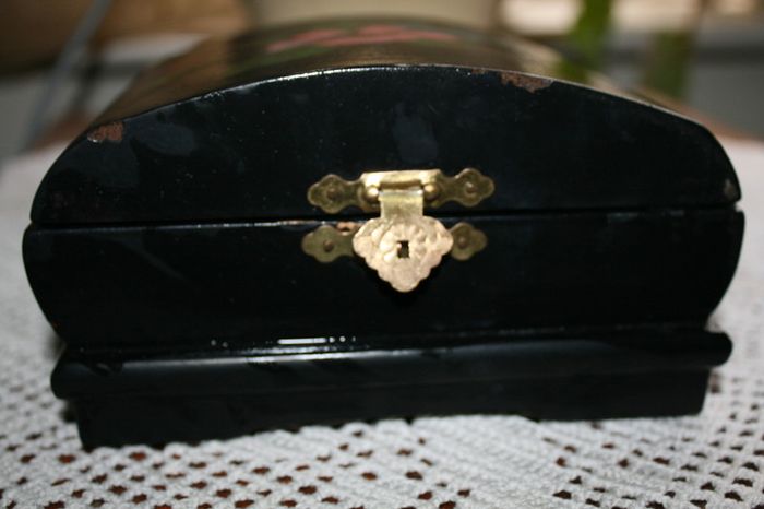 Wooden box hand painted