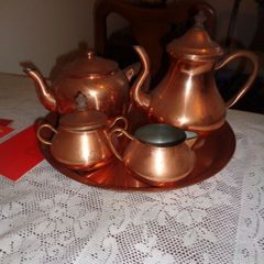 Vintage "Tagus" Copper Plated Tea Set for Sale