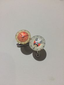 Clock glass cufflinks