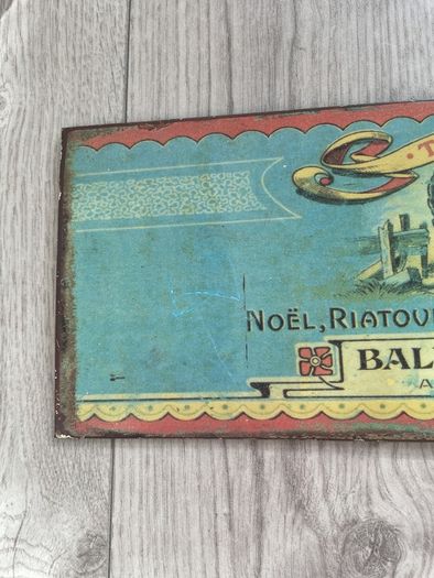 Vintage French Metal Sign (3 Friends )