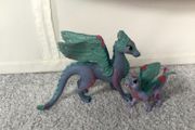 Shleich mother dragon and baby dragon