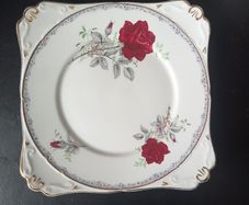 Royal Stafford Bone China "Roses to Remember" Cake Plate