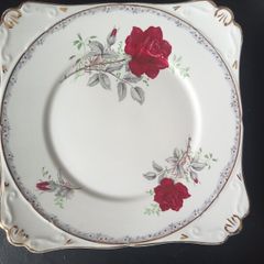 Royal Stafford Bone China "Roses to Remember" Cake Plate