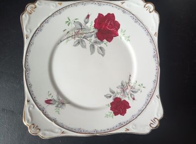 Royal Stafford Bone China "Roses to Remember" Cake Plate
