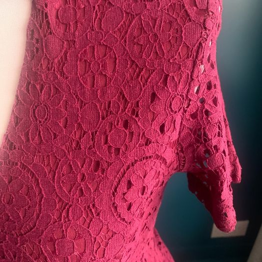 Miss Selfridge Petite burgundy dress. Size 12