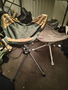 Tripod camping stool, needs repair