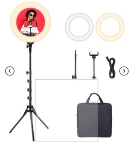 18inch LED Ring Light with Stand for Camera, YouTube, Makeup, Portrait Shooting