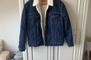 Levi's Sherpa-Lined Dark Denim Jacket Men's Large