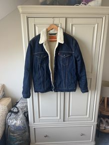 Levi's Sherpa-Lined Dark Denim Jacket Men's Large