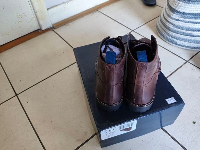 Ben ShermanMens Duke Leather Brogue Boots Waxy Brown